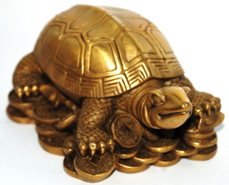 bruņurupuča bagātības un veiksmes talismans